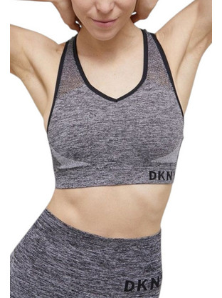 DKNY Αθλητικό Μπουστάκι με Μέτρια Στήριξη Ανθρακί DP0T5945-HGR