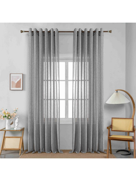 My Home Luxury Κουρτίνα Παραθύρου με Τρουκς 270x290 A6044-11 Γκρι