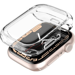 Spigen Ultra Hybrid Θήκη Σιλικόνης με Προστασία Οθόνης για Apple Watch 7 / 8 / 9 41mm Διαφανής