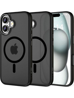 Tech-Protect MagEdge MagSafe Hybrid Back Cover Matte Black/Gunmetal (iPhone 16)