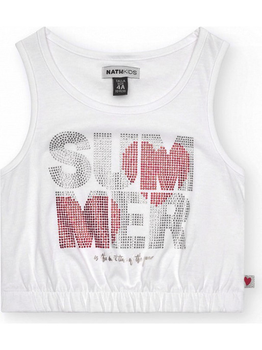 Nath Παιδικό T-Shirt Αμάνικο Λευκό KG08T504W1