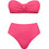 Rock Club Bikini Set Strapless Ψηλόμεσο Φούξια BP-5003