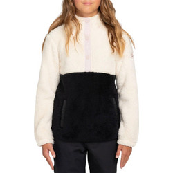 Roxy Παιδική Ζακέτα Fleece με Φερμουάρ Μπεζ Μαύρη ERGFT03941-TDQ0