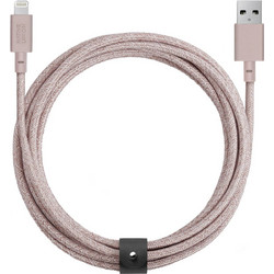 Native Union Belt XL Braided USB-A to Lightning Cable 3m Pink BELT-L-ROS-3-NP