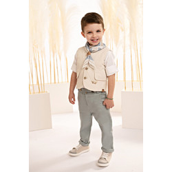 Baby Bloom Βαπτιστικό Κοστούμι με Παντελόνι Πουκάμισο & Γιλέκο 5τμχ 125-40-8570