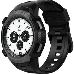 Spigen Rugged Armor Pro Θήκη Σιλικόνης με Λουράκι για Samsung Galaxy Watch 4 Classic 42mm Ανθρακί