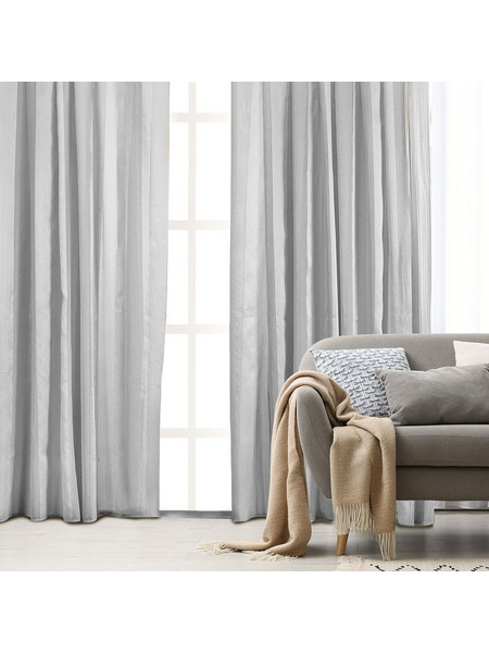 WhiteEgg Κουρτίνα Παραθύρου με Τρέσα 270x280 K0192-3 Light Grey