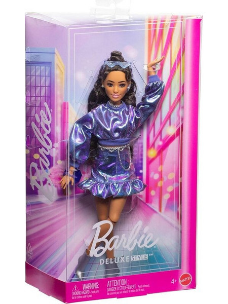 Mattel Barbie Deluxe Style Metallic Μπλε Σύνολο