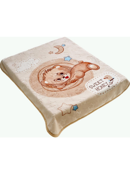 Bedtimestories 970 Κουβέρτα Κούνιας Βελουτέ 110x140 Μπεζ