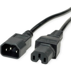 Value 19.99.1121 Προέκταση Καλωδίου Τροφοδοσίας IEC C14 to IEC C15 1m
