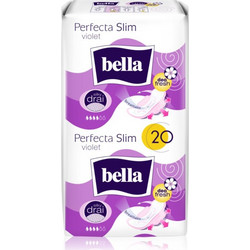 Bella Perfecta Slim Violet Σερβιέτες με Φτερά για Αυξημένη Ροή 4 Σταγόνες 20τμχ