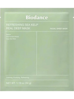 Biodance Refreshing Sea Kelp Real Deep Sheet Μάσκα Προσώπου για Καταπράυνση 34gr