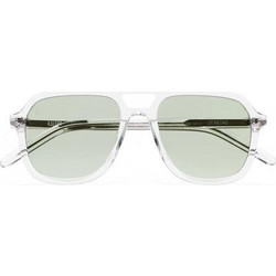 Kaleos Zerbino-5 Ανδρικά Γυαλιά Ηλίου Aviator Κοκάλινα Λευκά με Διαφανές Φακό