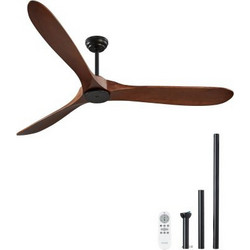 Vevor WDDS72INCHSMY9AJ6V7 Ανεμιστήρας Οροφής 180cm 30W με Τηλεχειριστήριο Μαύρος Καφέ
