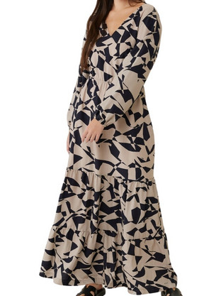 Mexx Maxi Καθημερινό Φόρεμα Μεταξωτό Μπεζ TU0631033W-151306
