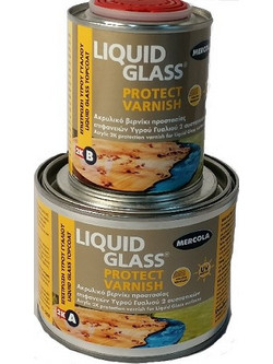 Mercola Liquid Glass Βερνίκι Μετάλλου Ξύλου 0.375lt