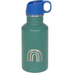 Laessig Little Gang Rainbow Παιδικό Παγούρι Ανοξείδωτο BPA Free με Καλαμάκι Πράσινο 500ml