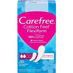 Carefree Cotton Feel Flexiform Σερβιετάκια για Ελαφριά Ροή 2 Σταγόνες 30τμχ