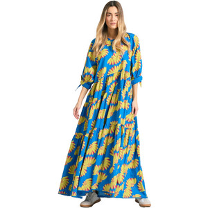 Funky Buddha Maxi Καθημερινό Φόρεμα Μπλε FBL011-119-13 Funky Buddha Maxi Καθημερινό Φόρεμα Μπλε FBL011-119-13