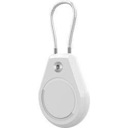 Hurtel Apple AirTag Case WaterProof with Steel Cable White