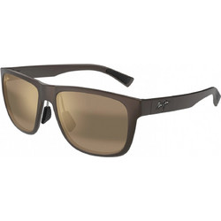 Maui Jim MJ670S 001 Ανδρικά Γυαλιά Ηλίου Τετράγωνα Κοκάλινα Καφέ με Χρυσό Φακό