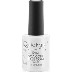 Quickgel Mini Soak-Off Παχύρρευστο Base Coat Ημιμόνιμο Βερνίκι Νυχιών 7.5ml