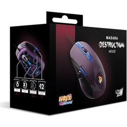 Lexip Madara Destruction Naruto Shippuden Ενσύρματο Gaming Ποντίκι 12000 DPI Purple