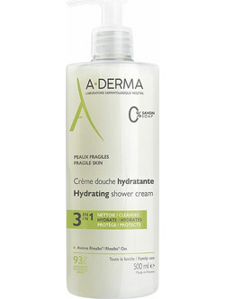 A-Derma Hydrating Κρεμώδες Αφρόλουτρο για Ευαίσθητο Δέρμα 500ml
