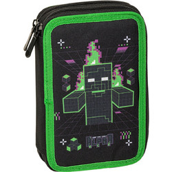 Graffiti Minecraft Matrix Κασετίνα Γεμάτη με 2 Θήκες Μαύρη Πράσινη 258331