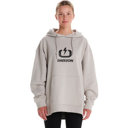 Emerson Γυναικείο Φούτερ Oversized με Κουκούλα & Τσέπες Γκρι 242.EW20.001