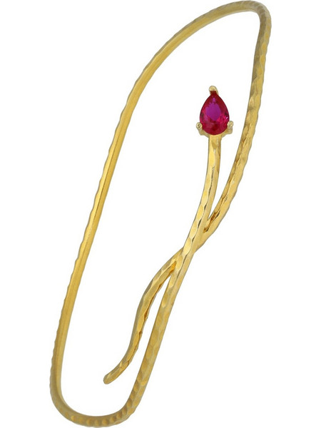 Emmanuela handcrafted For You Γυναικείο Βραχιόλι Βέργα από Ασήμι 925 Xρυσό με Ζιργκόν 3049GRS