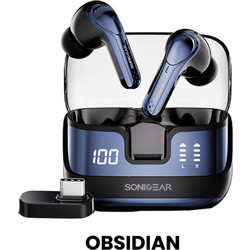 SonicGear Earpump Xp2 Obsidian Ακουστικά Bluetooth Earbud Ανθεκτικά στο Νερό