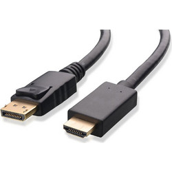 Powertech Καλώδιο DisplayPort 1.2 to HDMI Male 1m Black CAB-DP026
