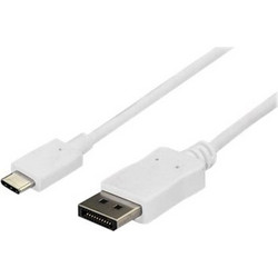 StarTech Καλώδιο DisplayPort 1.2 to USB-C Male 1.8m White CDP2DPMM6W