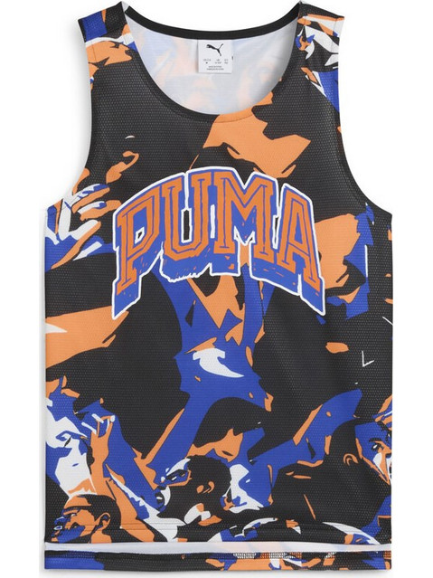 Puma Rival Rage Παιδικό T-Shirt Αμάνικο Μαύρο Royal Blue Πορτοκαλί 630820-45