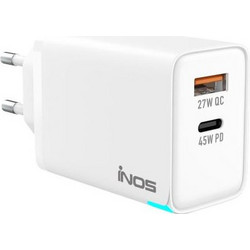 iNOS Φορτιστής χωρίς Καλώδιο με Θύρα USB-A & Θύρα USB-C 45W Quick Charge 3.0 & Power Delivery