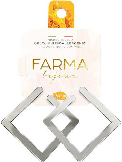 Farma Bijoux Γυναικεία Σκουλαρίκια Κρεμαστά Ασημί BEC905