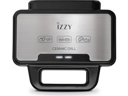 Izzy IZ-2036 XL Τοστιέρα Γκριλιέρα με Αποσπώμενες Πλάκες για 2 Τοστ 1000W