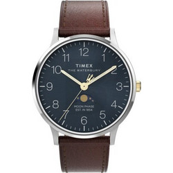 Timex Ανδρικό Ρολόι με Καφέ Δερμάτινο Λουράκι TW2W75600