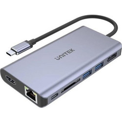 Unitek S7 D1056A USB-C Docking Station με DisplayPort / HDMI PD Ethernet