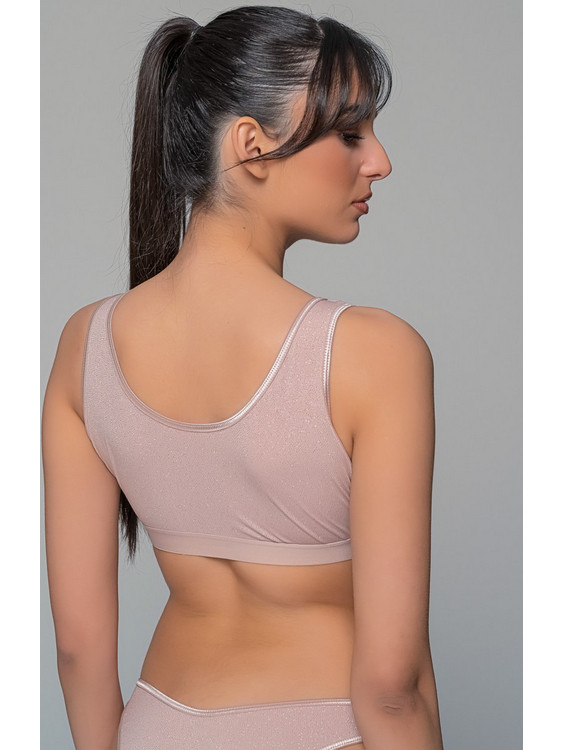 Milena By Paris Μπουστάκι χωρίς Μπανέλα Μπεζ 10200