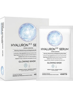 OOTD Triple Hyaluronic Acid Serum Glowing Sheet Μάσκα Προσώπου για Ενυδάτωση & Λάμψη με Υαλουρονικό 10τμχ