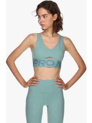 Nike Pro Indy Plunge Αθλητικό Μπουστάκι με Μέτρια Στήριξη & Αφαιρούμενη Ενίσχυση Πράσινο Mint HF7324-017