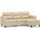 vidaXL Τριθέσιος Καναπές Microfiber Εκρού 210x77x80cm 3201235