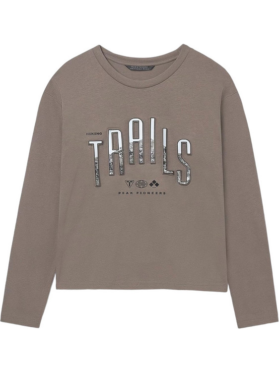 Mayoral Παιδικό T-Shirt Μακρυμάνικο Καφέ Μπεζ 15-07007-029