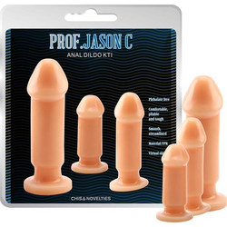 Chisa Novelties Prof. Jason C Πρωκτικές Σφήνες Δέρματος 3τμχ