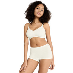 Sloggi Go Daily Βαμβακερά Γυναικεία Μποξεράκια Εκρού 3Pack 10222337-00LZ