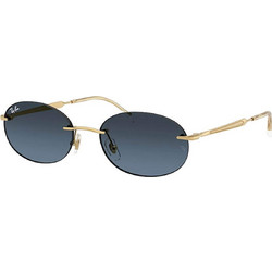 Ray-Ban RB3767 0014C Ανδρικά Γυαλιά Ηλίου Στρογγυλά Μεταλλικά Χρυσά με Μαύρο Φακό