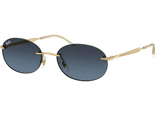 Ray-Ban RB3767 0014C Ανδρικά Γυαλιά Ηλίου Στρογγυλά Μεταλλικά Χρυσά με Μαύρο Φακό