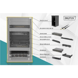 Digitus DN-10-SET-3-B Επιτοίχια Καμπίνα Rack 12U 31.2x30x59.2cm